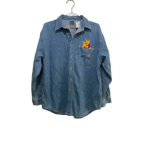 Disney Other - The Disney Store Winnie The Pooh Blue Long Sleeve corduroy medium